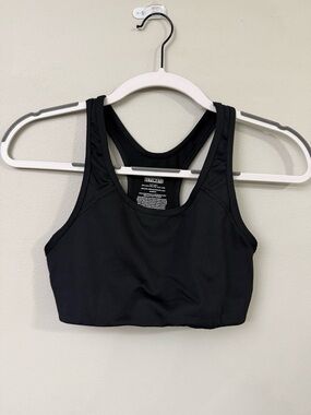 PINK Victoria's Secret Black Racerback Sports Bra